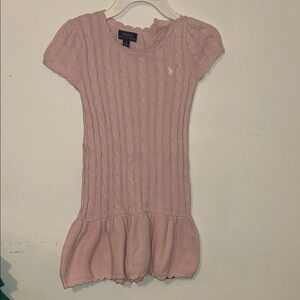 Ralph Lauren Blush Cable Knit Dress